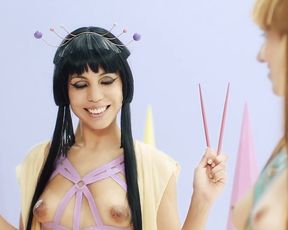 Extraterrestrial Girls - Cosplay Threesome Sex