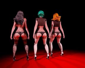 Dancing  3D Girls Animation - Beauty Ass