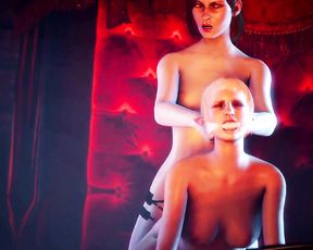 3D Short Lesbian Scene - Femquisitor Sera Strapon