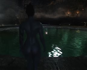 3D Futanari Cartoon Sex - Serana with a Dark Elf Rogue