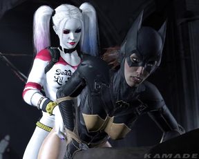 3D Batman Porn Asylum Ep III - Harley Quinn vs Batgirl