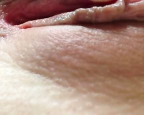 Steamy female jerking with motel TV remote