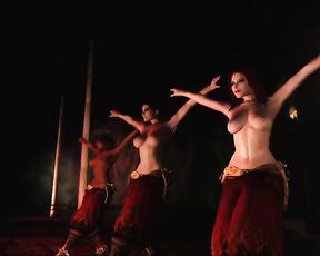 Skyrim Remastered Naked-Chested Softcore Dance