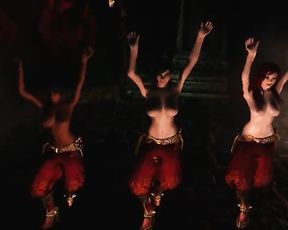 Skyrim Remastered Naked-Chested Softcore Dance