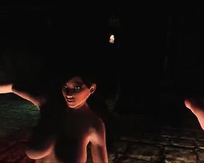 Skyrim Remastered Naked-Chested Softcore Dance