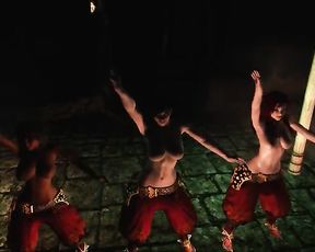 Skyrim Remastered Naked-Chested Softcore Dance