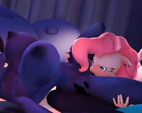 Hooves Art - Pinkie Gobbles Luna till she Spills (Extended) 60fps