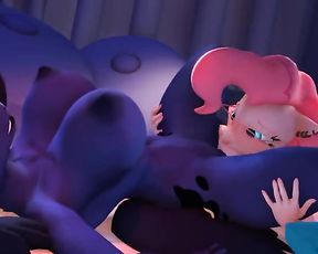 Hooves Art - Pinkie Gobbles Luna till she Spills (Extended) 60fps