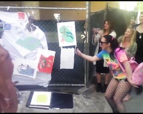 Rocky Angel Naked Public CFNM Performance Art