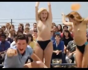 ENF 2 Cheerleaders have their Bathing Suit Tops Torn off by Magic