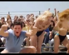 ENF 2 Cheerleaders have their Bathing Suit Tops Torn off by Magic