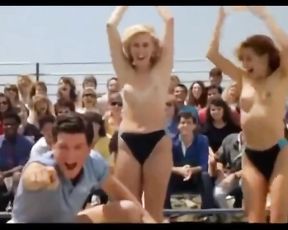 ENF 2 Cheerleaders have their Bathing Suit Tops Torn off by Magic