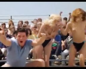 ENF 2 Cheerleaders have their Bathing Suit Tops Torn off by Magic