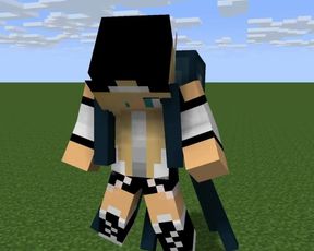Dame in Minecraft have sex intercourse