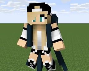 Dame in Minecraft have sex intercourse