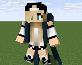 Dame in Minecraft have sex intercourse