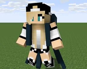 Dame in Minecraft have sex intercourse