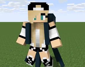 Dame in Minecraft have sex intercourse
