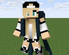 Dame in Minecraft have sex intercourse