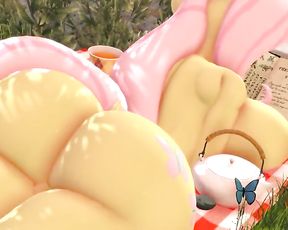 Hooves Art - Fluttershy Jiggles her Culo as she Reads (Extended) 60fps