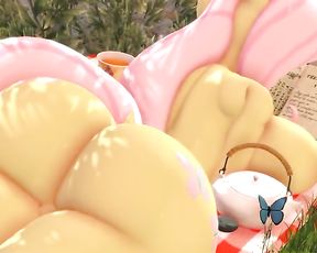 Hooves Art - Fluttershy Jiggles her Culo as she Reads (Extended) 60fps