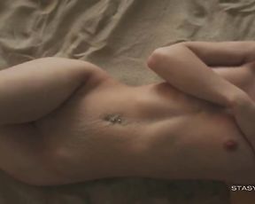 Delicate light-haired nubile teasing in glamour POINT OF LOOK flick