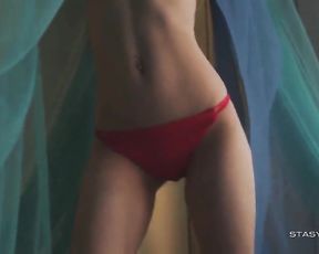 Delicate light-haired nubile teasing in glamour POINT OF LOOK flick