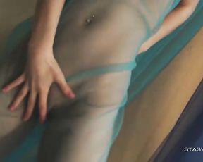 Delicate light-haired nubile teasing in glamour POINT OF LOOK flick