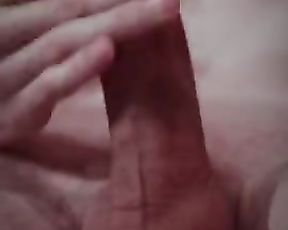 Erotic male masturbation in couch