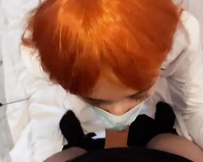 Corona Virus Patient do Blow-Job for her Doctor