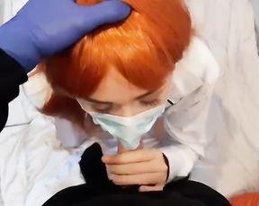 Corona Virus Patient do Blow-Job for her Doctor