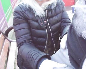 - 4K -FUCK CORONAVIRUS ! -RISKY OUTDOOR FOREARM JOB IN PARK, POP-SHOT ADELLA JAY