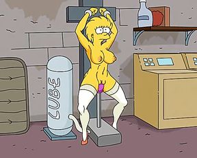 Simpsons Porn - Adult Lisa Simpsons Boned by Romp Machine and Infalted