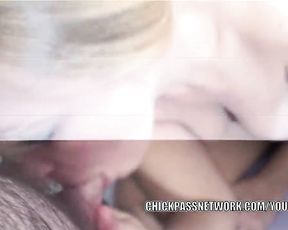 Mature towheaded Liisa in lingerie and swallowing a rigid fuckpole