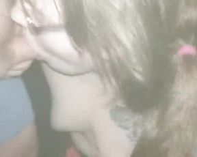 Young Chubby Cockslut Deep Deepthroating Cocks at Adult Theater Part 2