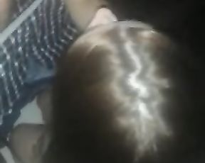 A Mega-Breezy Sucking us both off at Adult Theater