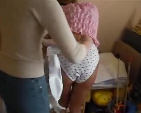 Pretty Adult Baby Damsel Spanking and Diapered - Visit Diaperdownloads.x2.to