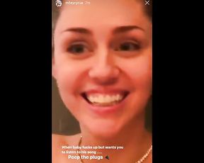 Miley Cyrus Nip Slide on Instagram Story