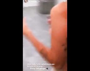 Miley Cyrus Nip Slide on Instagram Story