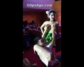 Thai Dame Adult Display Audience Taking Hold Of her Titties