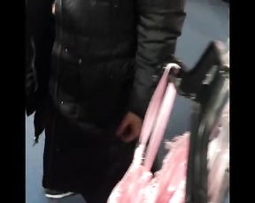 Housewife observe through Top going to the Adult Shop Romantic Depot