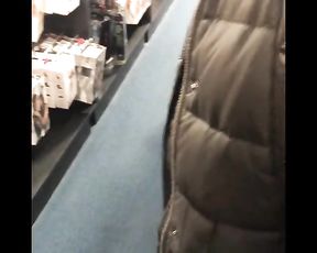 Housewife observe through Top going to the Adult Shop Romantic Depot