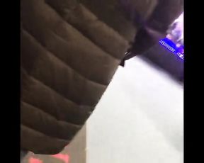 Housewife observe through Top going to the Adult Shop Romantic Depot