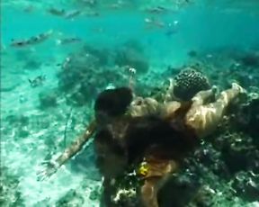 Tahitian Ladies Swimming Underwater (erotic)