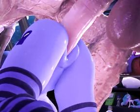 Hooves Art - Luna x some Wierd Monster