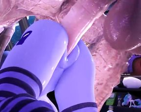 Hooves Art - Luna x some Wierd Monster