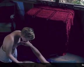 Light-Haired Celebrity Lori Katz Hooter-Sling-Less And Riding Trouser Snake Gently