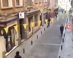 Quarantine Sucking Daddy Cum-Shotgun in Public