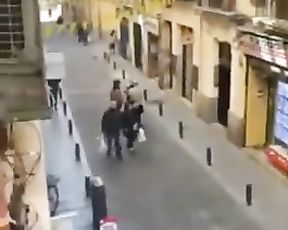 Quarantine Sucking Daddy Cum-Shotgun in Public