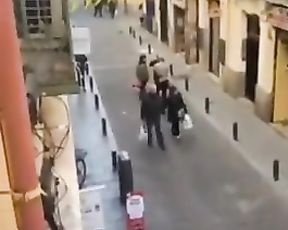 Quarantine Sucking Daddy Cum-Shotgun in Public